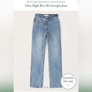 Abercrombie ultra high rise 90s straight jeans